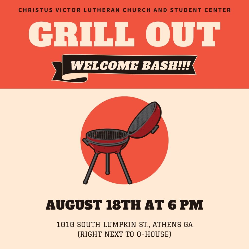 Cookout August 18 at 6pm